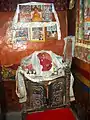 Small shrine honouring the 14th Dalai Lama. Dhankar Gompa.