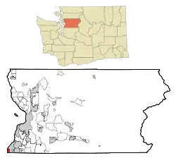 Location of Woodway, Washington