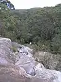 View west down from the upper Somersby Falls