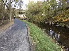 Final completed section in Elmsford, NY north of Route 119 on November 1, 2017, alongside Saw Mill River.