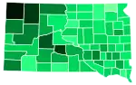 Support for Howie by county:&nbsp;&nbsp;>10%&nbsp;&nbsp;7–8%&nbsp;&nbsp;6–7%&nbsp;&nbsp;5–6%&nbsp;&nbsp;4–5%&nbsp;&nbsp;3–4%&nbsp;&nbsp;2–3%&nbsp;&nbsp;1–2%&nbsp;&nbsp;<1%