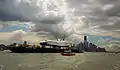 Enterprise enroute to its new home aboard USS Intrepid