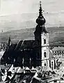 Church with Baroque tower (replaced by 1862)