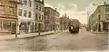 State Street c. 1906. Except for the trolley, the store fronts, and the pavement, the street has not changed.
