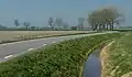 Stedum, road panorama Delleweg