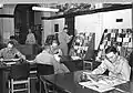 Students reading in the Command and General Staff Library located in Wagner Hall, Fort Leavenworth, KS during the 1950s