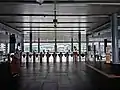 Ticketing gates for KTM Komuter's platforms.