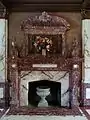 Fireplace on the entrance hall.