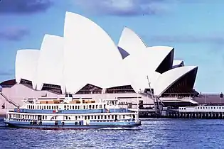 Former steam ferry, Kosciusko (1911-1975) in 1973 as a diesel ferry.