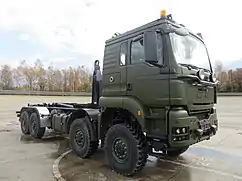 RMMV TG-MIL, a militarized MAN TGS (8x8), this example a Swedish Army trials vehicle
