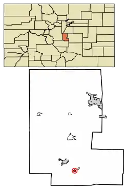 Location of the City of Victor in Teller County, Colorado.