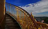 The spiral staircase narrowing