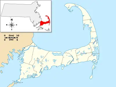 Map showing the location of Frances A. Crane Wildlife Management Area