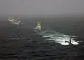 PNS Shahjahan, with PNS&nbsp;Tariq, participating in the Exercise Inspired Siren in the Indian Ocean in 2005.