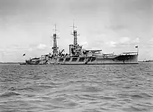 Hyperboloid towers of USS&nbsp;Oklahoma, 1920.