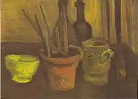 Still Life with Paintbrushes in a Pot, 1884, Private collection (F60)