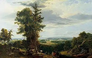 landscape painting of Pevensey Bay