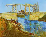 The Langlois Bridge at Arles with Women Washing, 1888, Kröller-Müller Museum, Otterlo, Netherlands (F397)