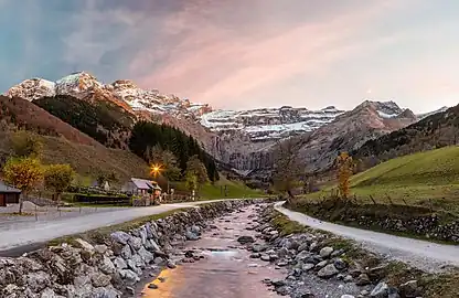 The Pyrénées National Park, Cirque de Gavarnie, Gave de Gavarnie river