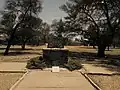 The Wagon Wheel Monument including tracks of Voortrekker Leader Sarel Cilliers.