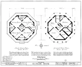 Ground floor (basement) and first floor plans.