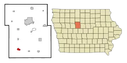 Location of Gowrie, Iowa