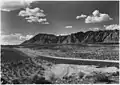 A 1929 photo of the Arrowhead Trail, now Old Hwy 91, about 5 miles (8.0&nbsp;km) west of Santa Clara, Utah.