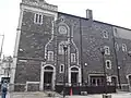 The outline of a Gothic church on The Prince of Wales pub, which gives a nod to the nearby site of St Mary's