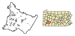 Location of Madison in Westmoreland County, Pennsylvania.