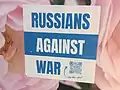 Anti-war protest sticker in Germany, August 2022