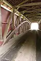 Closeup of the Burr arch truss