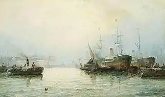 A Misty Morning on the Thames