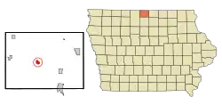 Location of Thompson, Iowa