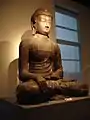 Seated Sakyamuni  Buddha, 10th century.  Cast iron, 2.88&nbsp;m.  National Museum of Korea, Treasure no. 332.