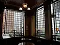 Leaded windows with stained glass inserts