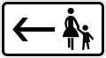 Fußgänger Gehweg gegenüber benutzenUse Sidewalk on left side of roadway