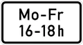 Monday-Friday, at times shown