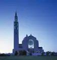 The basilica under lighting